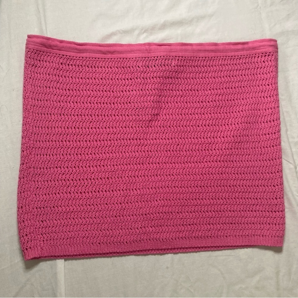 NWT Free People Beach Brandi Crochet Sweater Skirt Size Large Pink - Picture 5 of 6